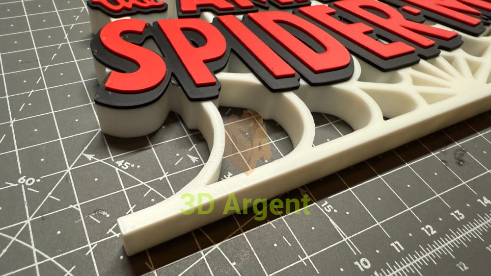 The Amazing Spiderman Web Logo - 3D Printed Sign Stand Collectables:Science Fiction Collectables:Other Science Fiction