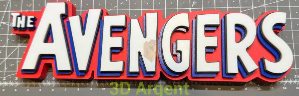 The Avengers Comic Marvel Logo - 3D Printed Sign Stand Collectables:Science Fiction Collectables:Other Science Fiction