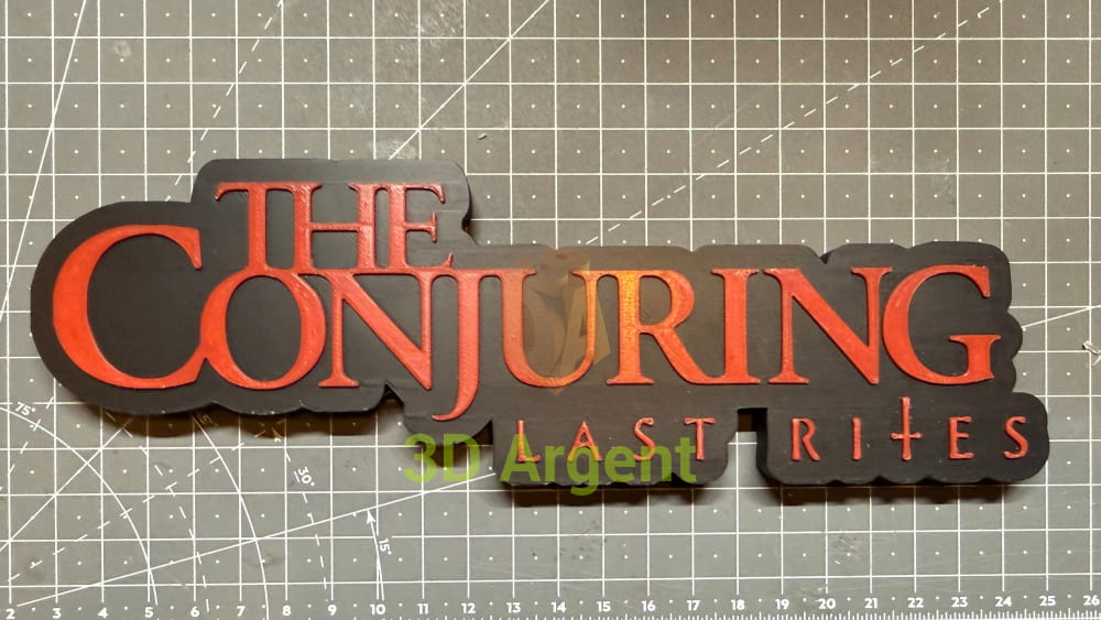 The Conjuring Last Rites Logo Sign Stand 3D Printed Multi Colour Horror Display Decor Video Games & Consoles:Video Game