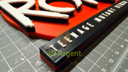 The Last Ronin TMNT Logo Sign Stand 3D Printed Multi Colour Turtle Display Decor - Video Games & Consoles:Video Game