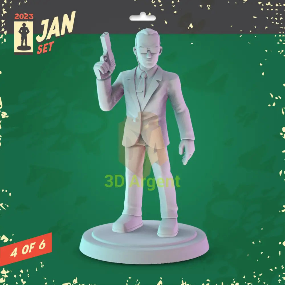 The Matrix Figures compatible D&D DragonLance Miniatures Pop Minis - 2 Agent Smith - Toys & Games:Wargames &