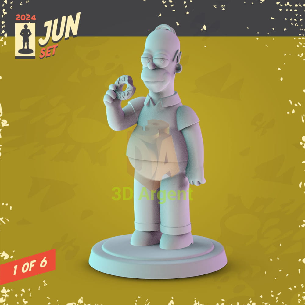 The Simpsons Figures compatible D&D DragonLance Miniatures Pop Minis - 4 Homer Simpson - Toys & Games:Wargames &