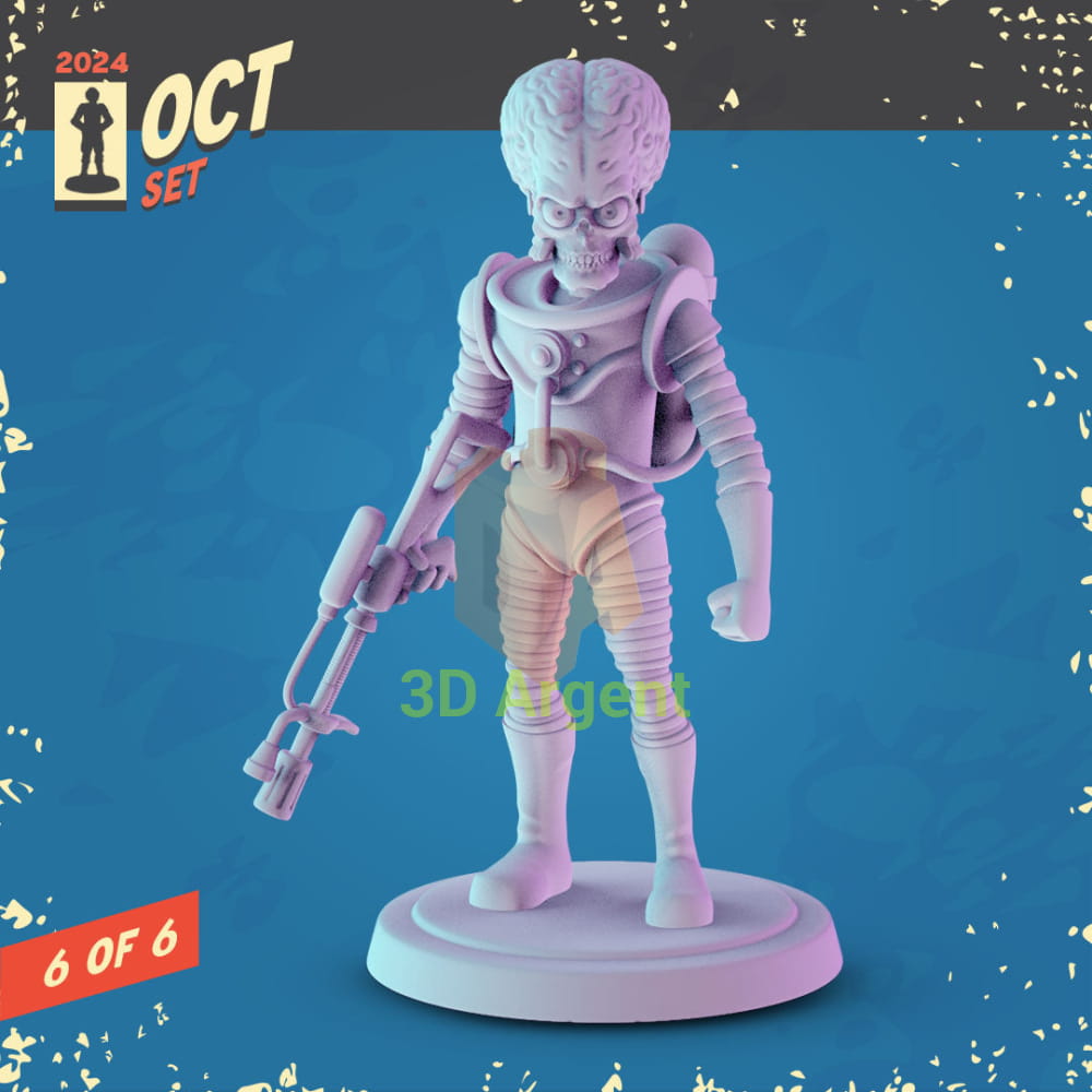 Tim Burton Icons Figures compatible D&D DragonLance Miniatures Pop Minis - 6 Martian - Toys & Games:Wargames &