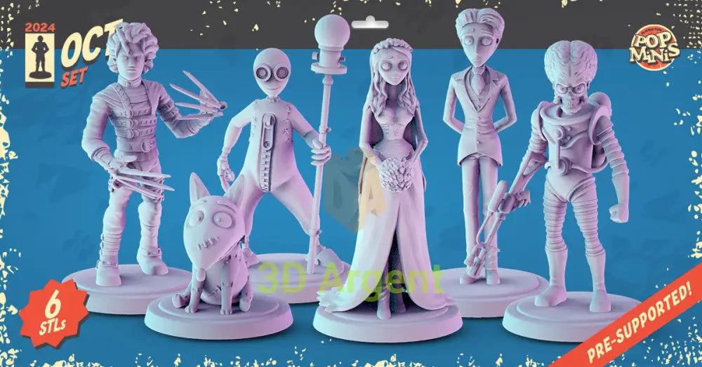 Tim Burton Icons Figures compatible D&D DragonLance Miniatures Pop Minis - All Figures - Toys & Games:Wargames &