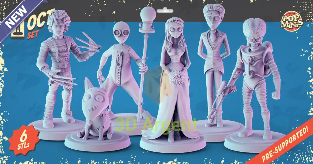 Tim Burton Icons Figures compatible D&D DragonLance Miniatures Pop Minis - All Figures - Toys & Games:Wargames &