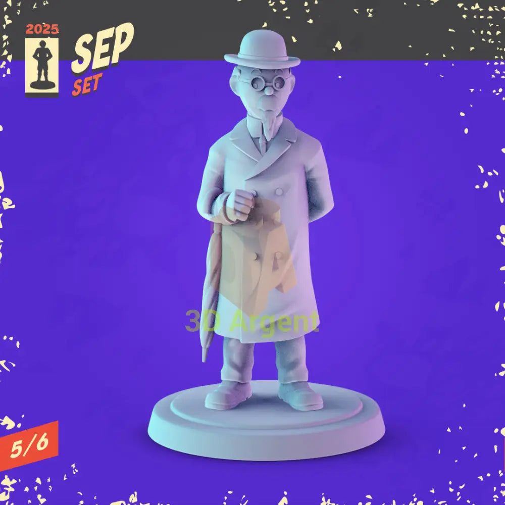 Tintin & Asterix Miniatures Set – 3D Printed 32mm Resin Figures RPG D&D Display 3 Professor Calculus Toys &