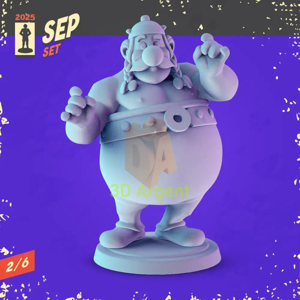 Tintin & Asterix Miniatures Set – 3D Printed 32mm Resin Figures RPG D&D Display 6 Obelix Toys & Games:Wargames &