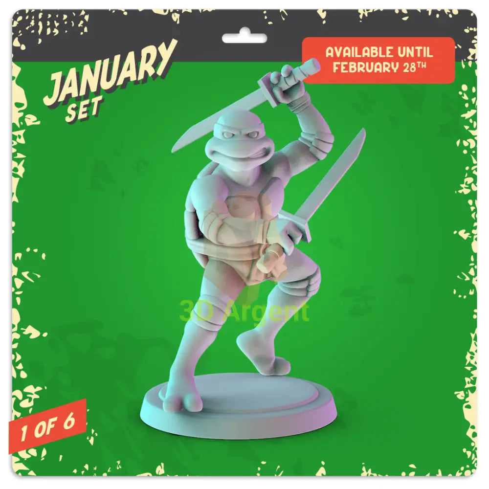 TMNT Heroes Figures compatible D&D DragonLance Miniatures Pop Minis - 2 Leonardo - Toys & Games:Wargames &