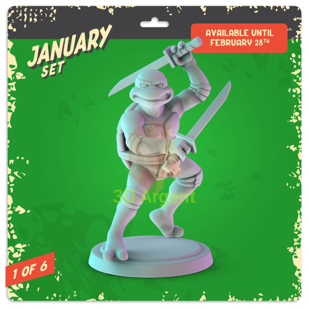 TMNT Heroes Figures compatible D&D DragonLance Miniatures Pop Minis - 2 Leonardo - Toys & Games:Wargames &