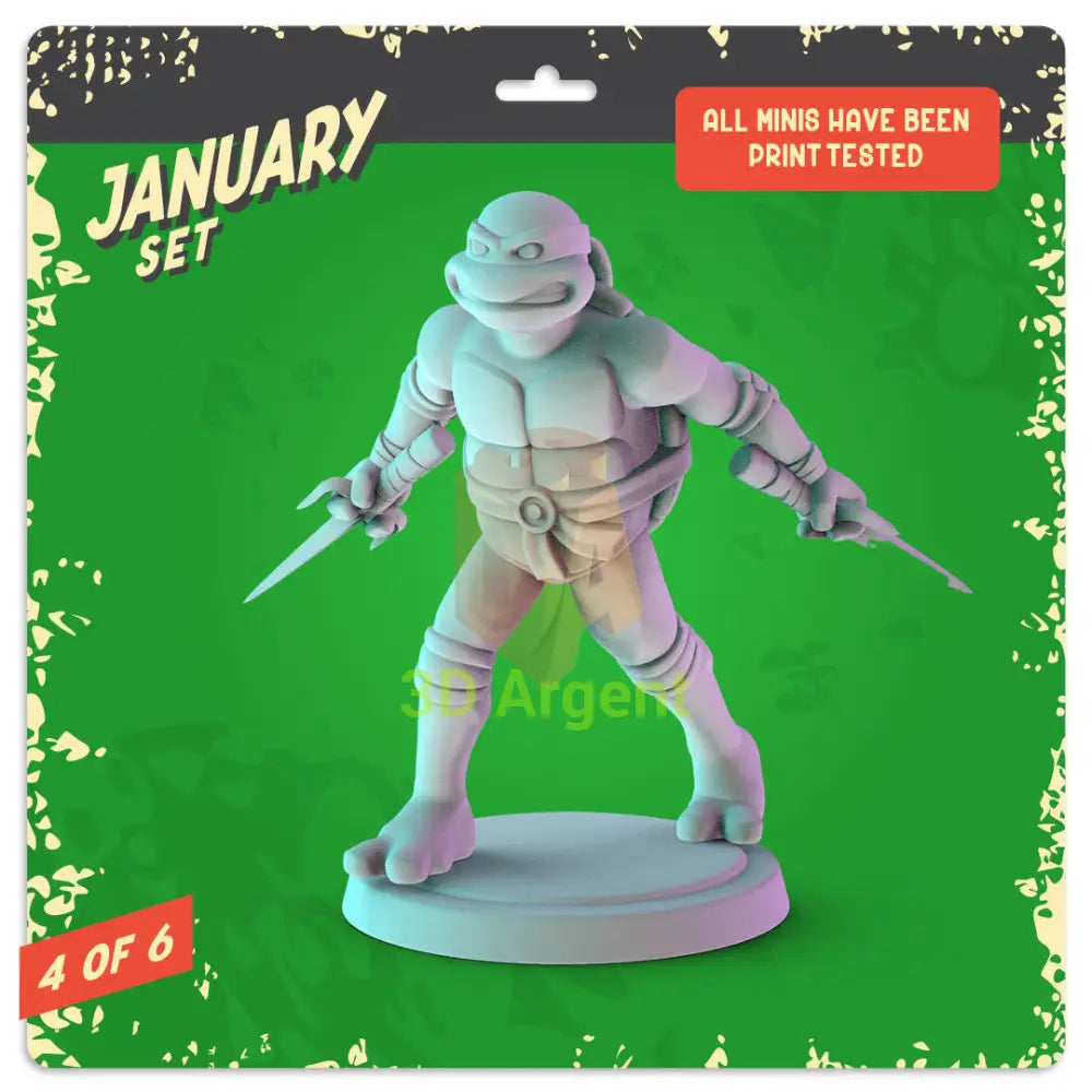 TMNT Heroes Figures compatible D&D DragonLance Miniatures Pop Minis - 5 Raphael - Toys & Games:Wargames &