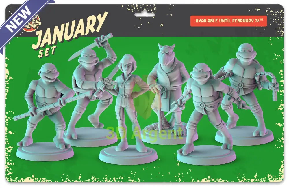 TMNT Heroes Figures compatible D&D DragonLance Miniatures Pop Minis - All Figures - Toys & Games:Wargames &