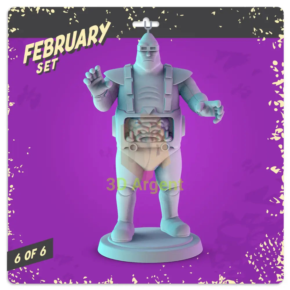 TMNT Villains Figures compatible D&D DragonLance Miniatures Pop Minis - 4 Krang - Toys & Games:Wargames &