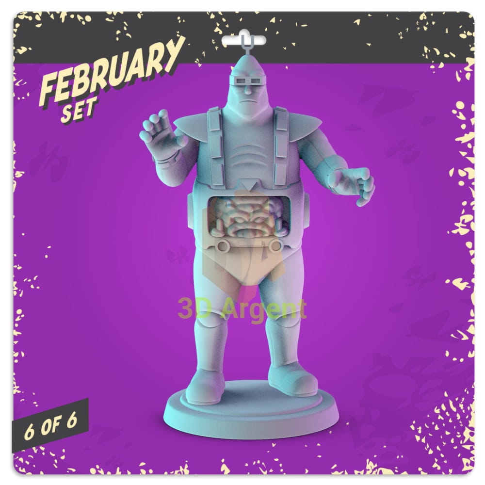 TMNT Villains Figures compatible D&D DragonLance Miniatures Pop Minis - 4 Krang - Toys & Games:Wargames &