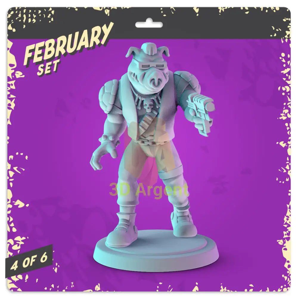 TMNT Villains Figures compatible D&D DragonLance Miniatures Pop Minis - 6 Bebop - Toys & Games:Wargames &