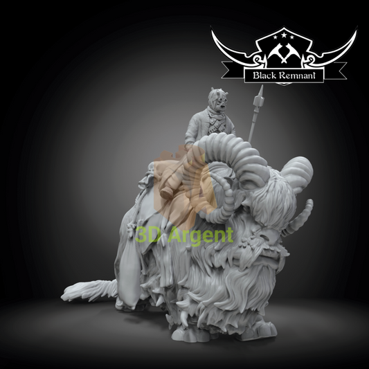 Tusken Raider & Bantha - Star Wars Legion compatible 3D Printed Resin Miniatures Toys & Games:Wargames &
