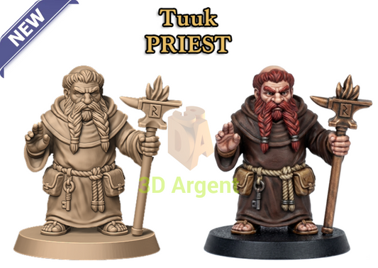 Campaign character artwork showing Tuuk the dwarf priest from Citizens of the Realms