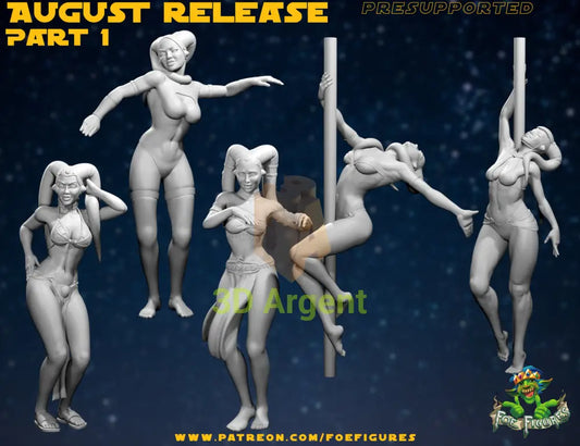 Twilek Dancers 7x Star Wars Legion compatible 3D Printed Resin Miniatures Foe Toys & Games:Wargames & Role-Playing:Star