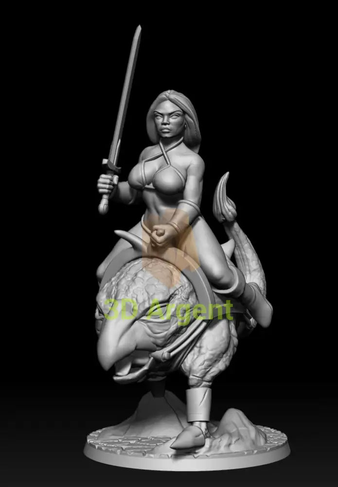 Tyris Flare Tribute – Golden Axe Style – 3D Printed Resin Miniature - Toys & Games:Wargames &