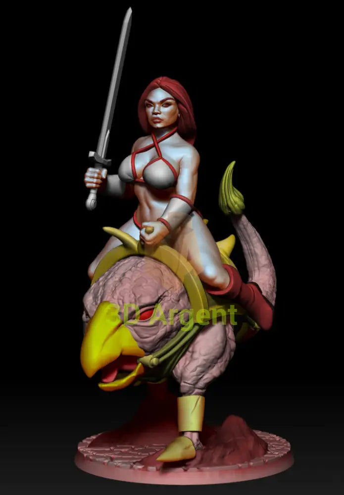 Tyris Flare Tribute – Golden Axe Style – 3D Printed Resin Miniature - Toys & Games:Wargames &