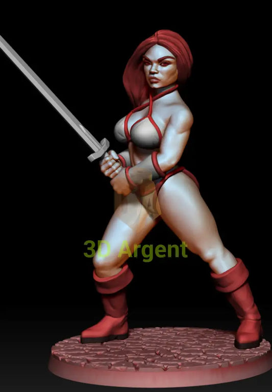 Tyris Flare Tribute – Golden Axe Style – 3D Printed Resin Miniature - Toys & Games:Wargames &