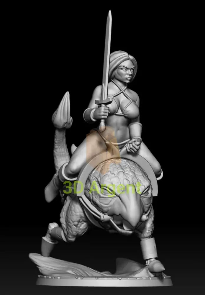 Tyris Flare Tribute – Golden Axe Style – 3D Printed Resin Miniature - Toys & Games:Wargames &