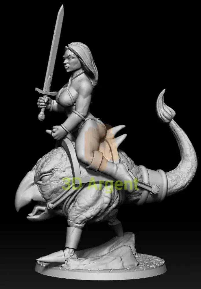 Tyris Flare Tribute – Golden Axe Style – 3D Printed Resin Miniature - Toys & Games:Wargames &