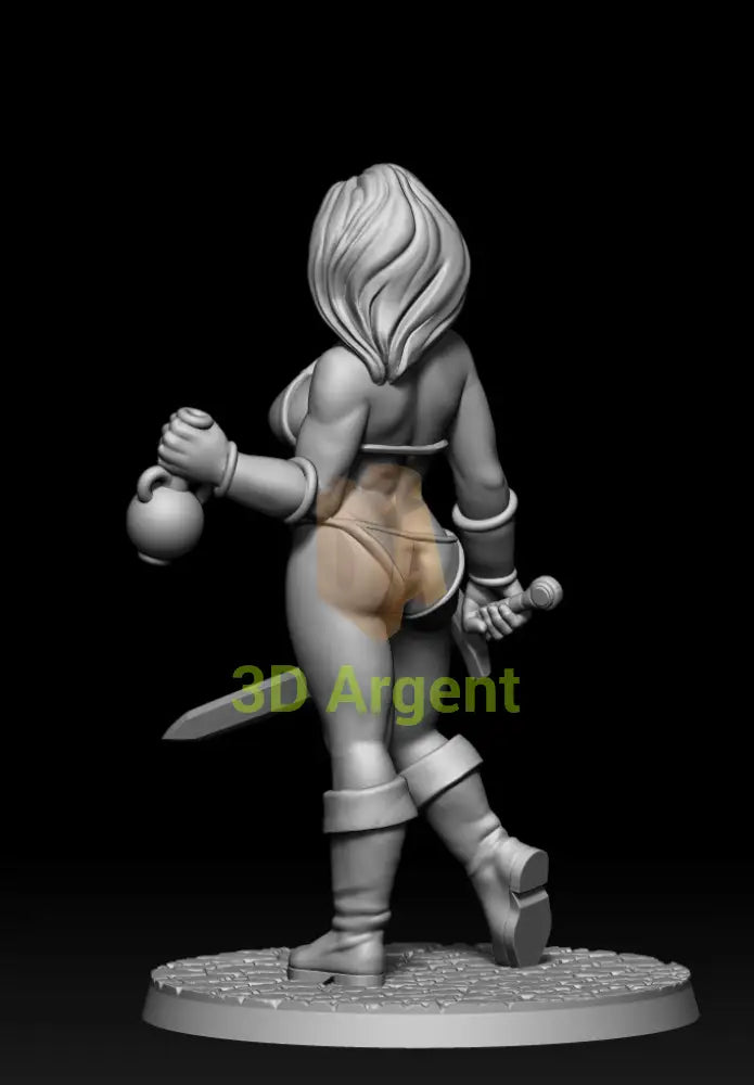 Tyris Flare Tribute – Golden Axe Style – 3D Printed Resin Miniature - Toys & Games:Wargames &