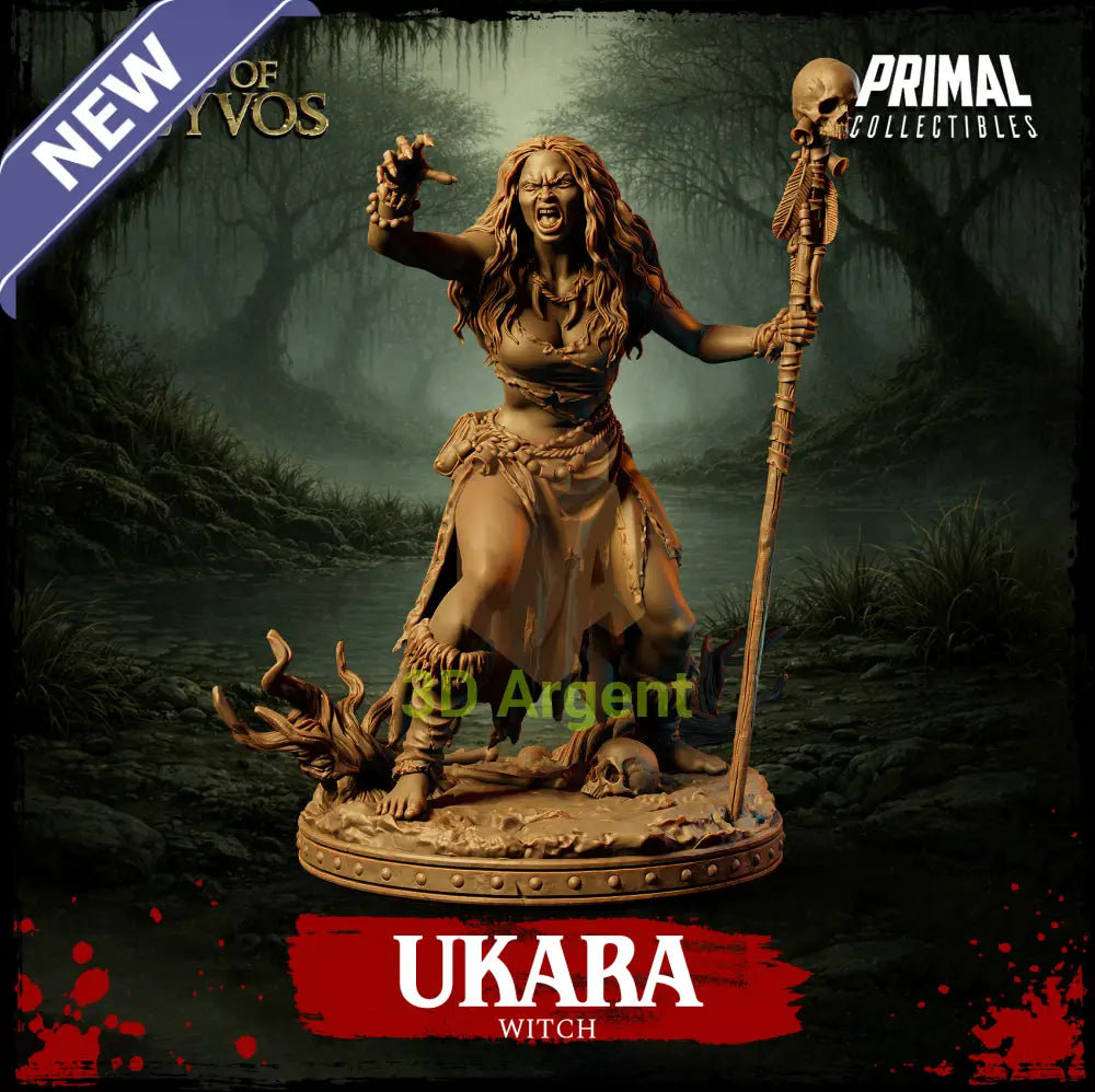 Ukara the Witch - Tales of Kreyvos - D&D Resin Miniature - Toys & Games:Wargames & Role-Playing:Role-Playing:Dungeons &
