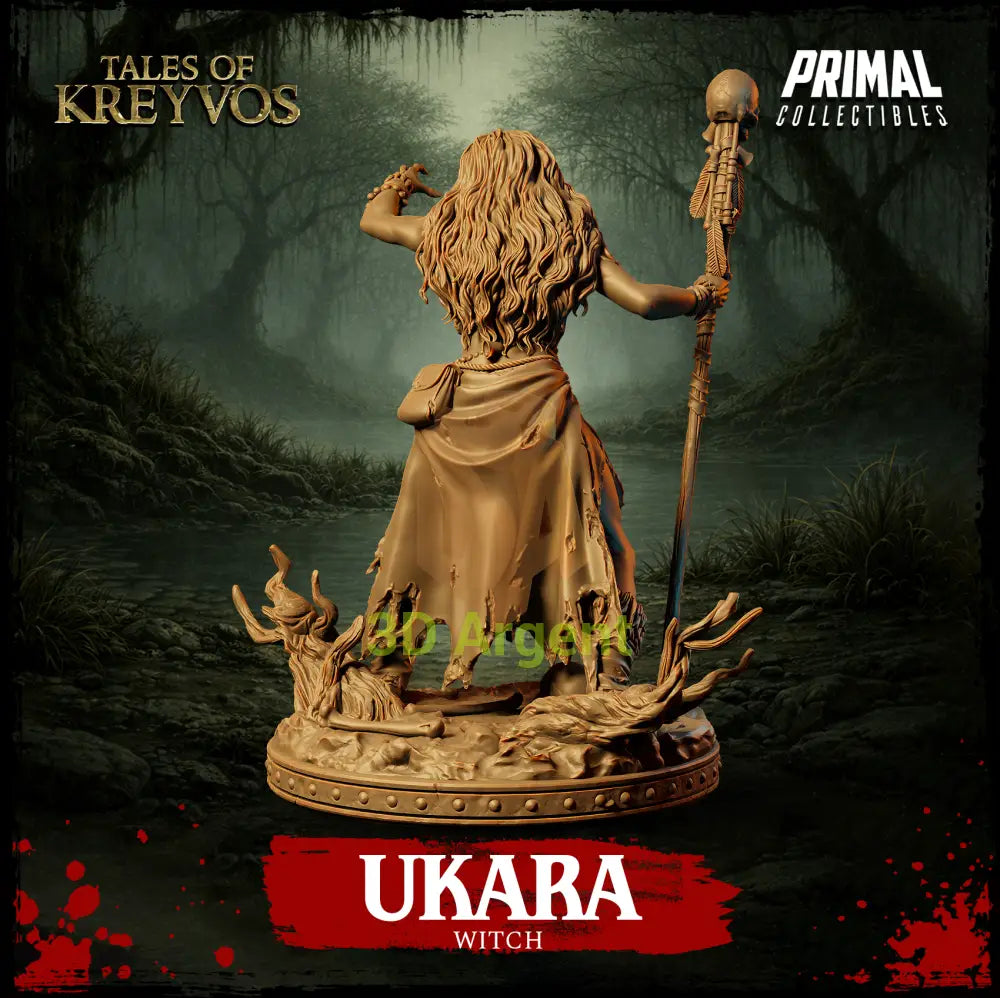 Ukara the Witch - Tales of Kreyvos - D&D Resin Miniature - Toys & Games:Wargames & Role-Playing:Role-Playing:Dungeons &
