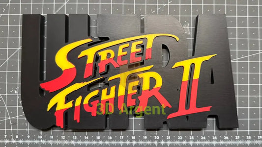 Ultra Street Fighter II 2 Logo Sign – 3D Printed Multi Colour Gaming Display Stand Video Games & Consoles:Video Game