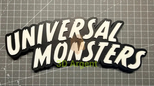 Universal Monsters Logo v2 Sign Stand 3D Printed Multi Colour Horror Display Decor - Video Games & Consoles:Video Game