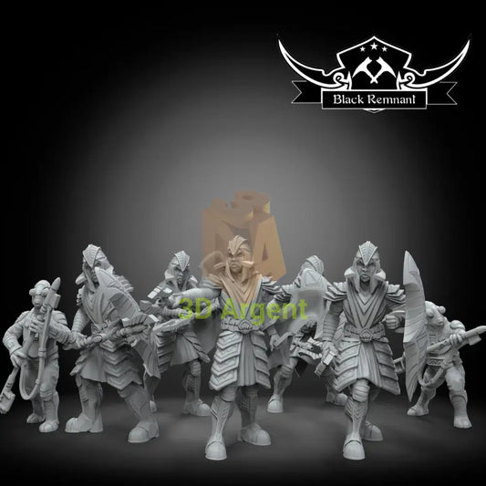 Black Remnant Utapau Soldiers — 7-figure Legion-compatible squad, unpainted resin render