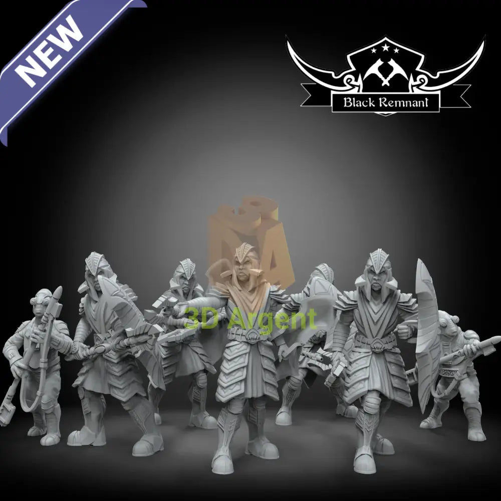 Black Remnant Utapau Soldiers — 7-figure Legion-compatible squad, unpainted resin render