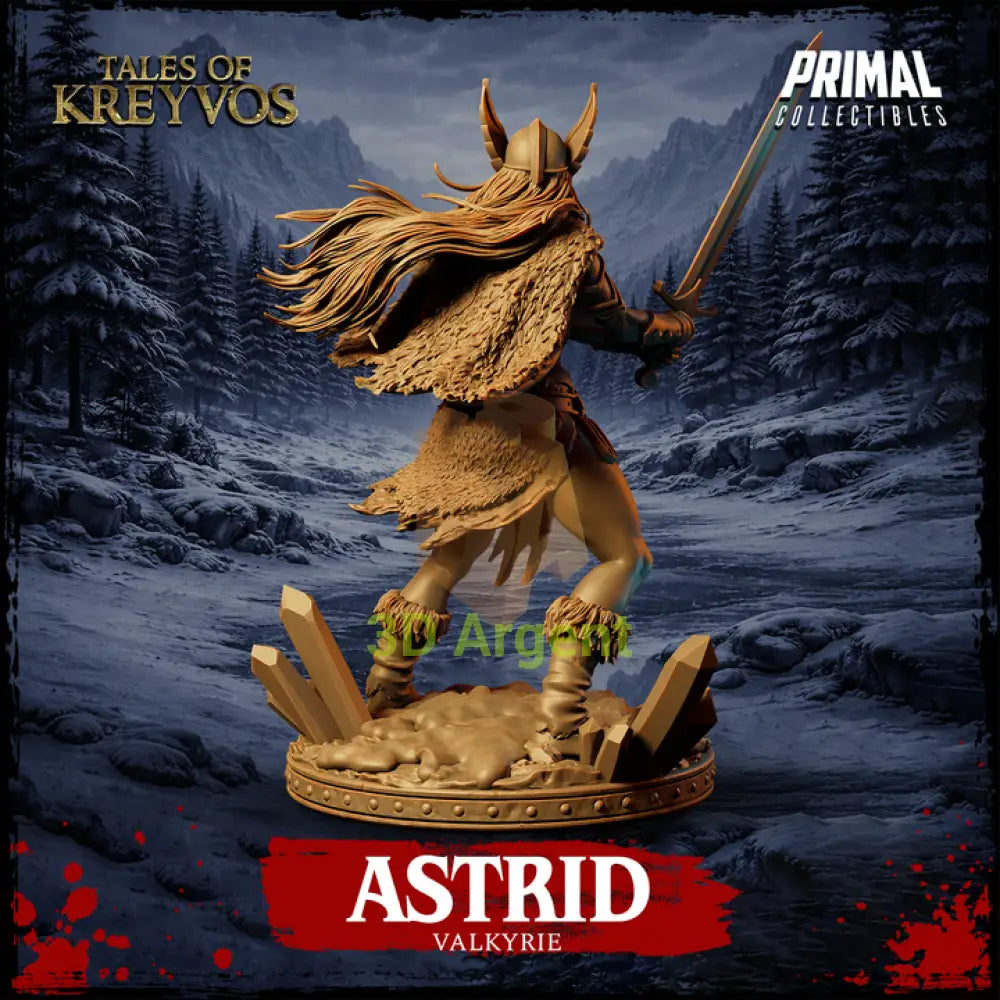 Valkyrie - Astrid - Fantasy compatible D&D DragonLance Miniatures Primal