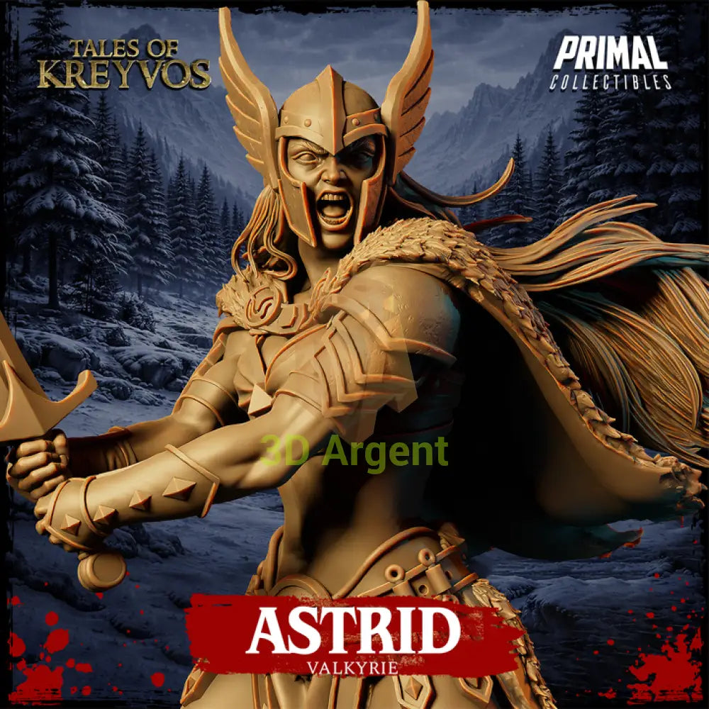 Valkyrie - Astrid - Fantasy compatible D&D DragonLance Miniatures Primal