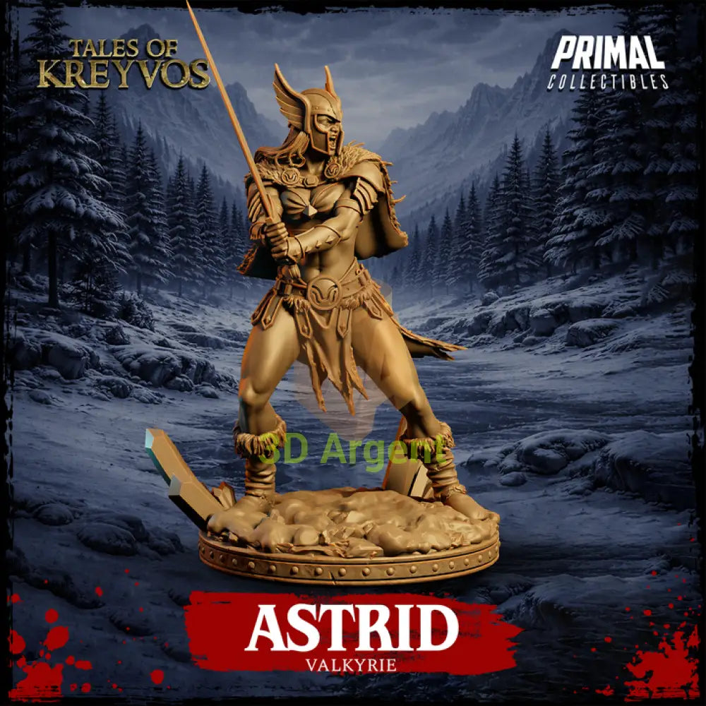 Valkyrie - Astrid - Fantasy compatible D&D DragonLance Miniatures Primal
