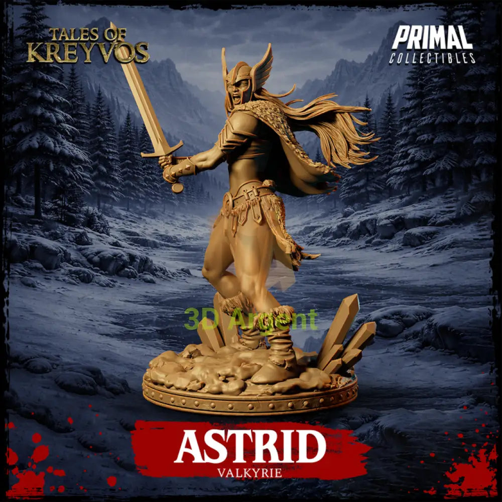 Valkyrie - Astrid - Fantasy compatible D&D DragonLance Miniatures Primal
