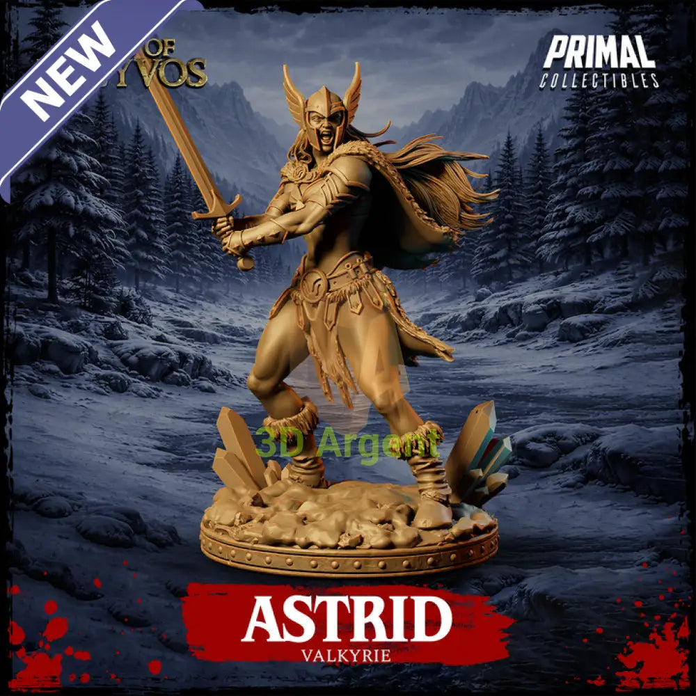 Valkyrie - Astrid - Fantasy compatible D&D DragonLance Miniatures Primal