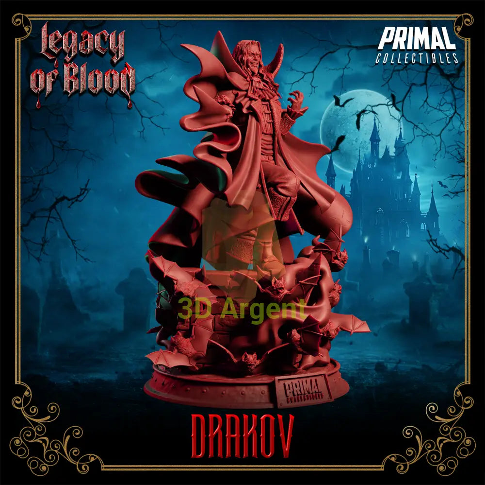 Vampire Lord - Big Drakov Dracula Fantasy compatible D&D DragonLance Miniatures Primal (Copy) Toys & Games:Wargames &