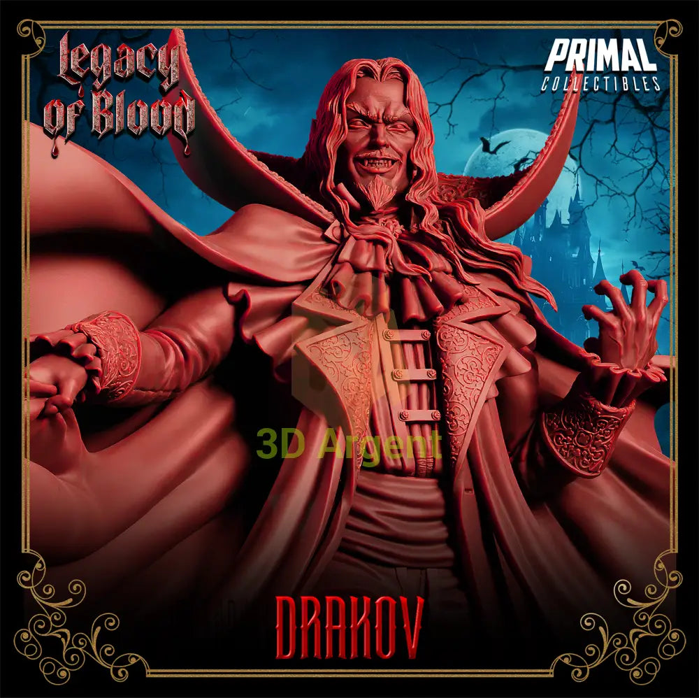 Vampire Lord - Big Drakov Dracula Fantasy compatible D&D DragonLance Miniatures Primal (Copy) Toys & Games:Wargames &