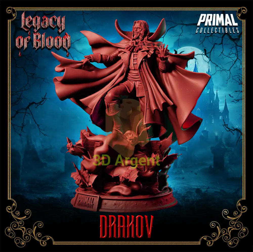 Vampire Lord - Big Drakov Dracula Fantasy compatible D&D DragonLance Miniatures Primal (Copy) Toys & Games:Wargames &