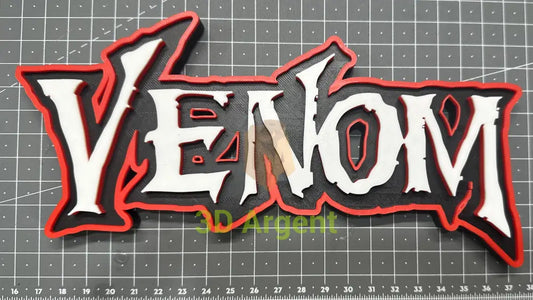 Venom Logo Sign - 3D Printed Sign Stand Video Games & Consoles:Video Game Merchandise