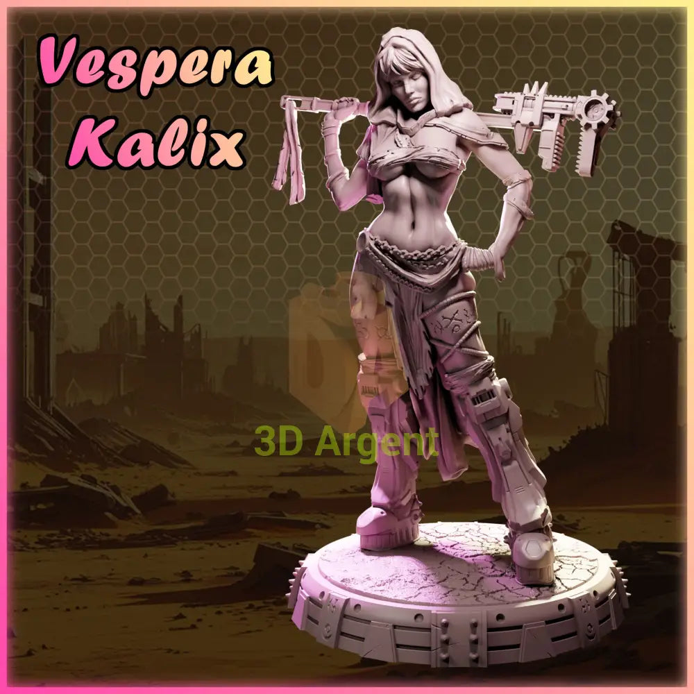 Vespera Kabix – Ladies of Nuke City – Gilmorestudio 3D Printed Resin Miniature 32mm SFW