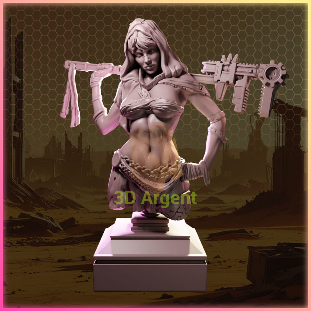 Vespera Kabix – Ladies of Nuke City – Gilmorestudio 3D Printed Resin Miniature Bust SFW
