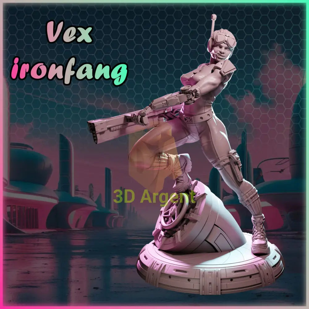 Vex Ironfang – Ladies of Nuke City – Gilmorestudio 3D Printed Resin Miniature 32mm SFW