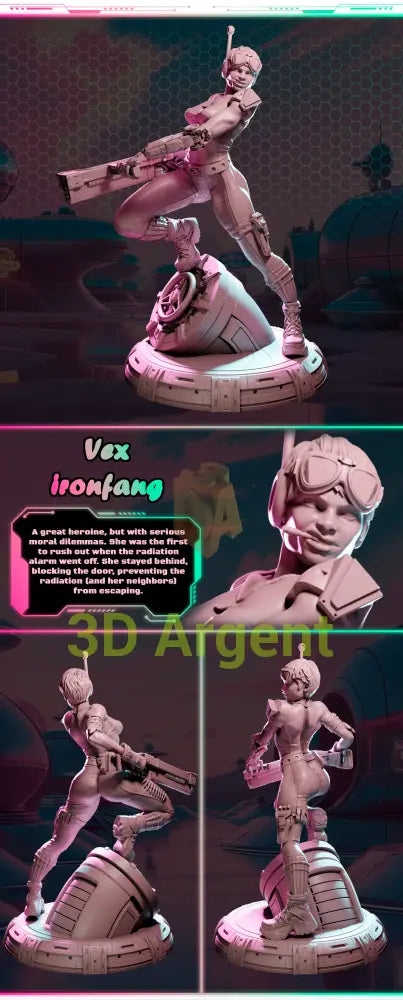 Vex Ironfang – Ladies of Nuke City – Gilmorestudio 3D Printed Resin Miniature