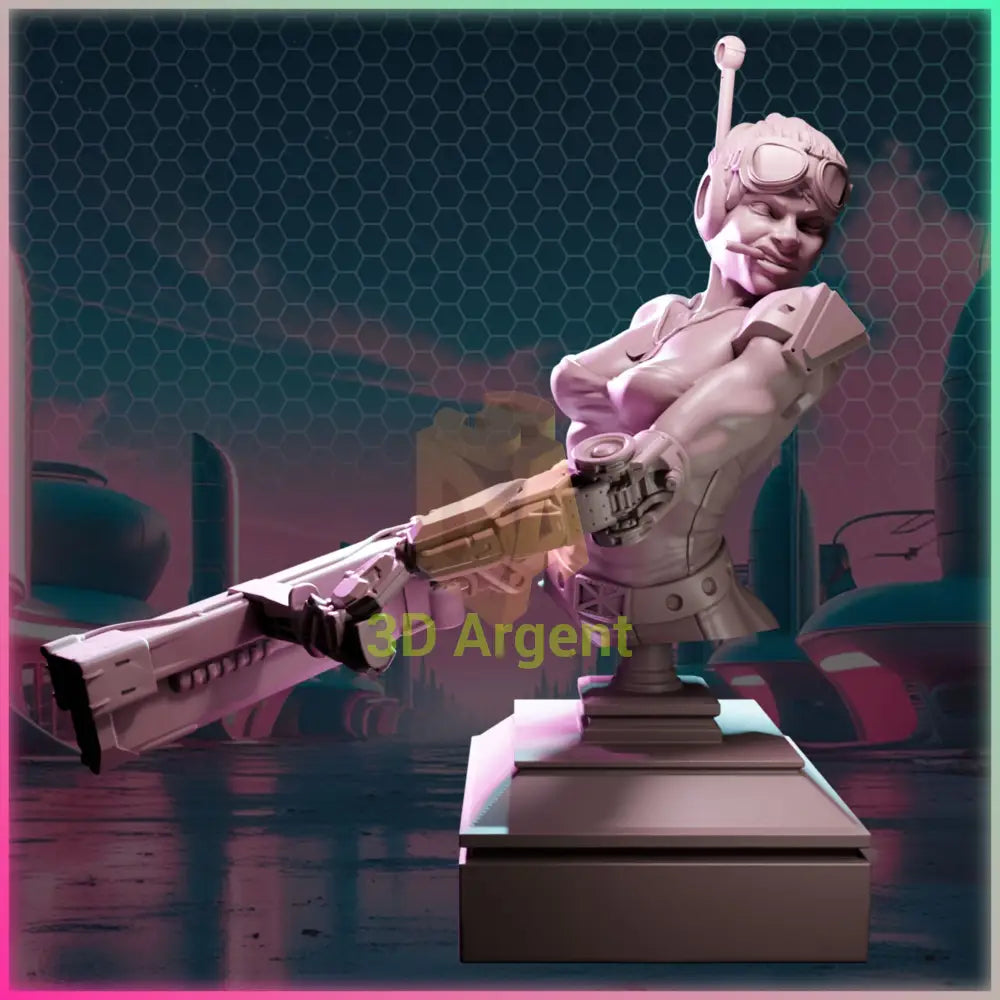 Vex Ironfang – Ladies of Nuke City – Gilmorestudio 3D Printed Resin Miniature Bust SFW