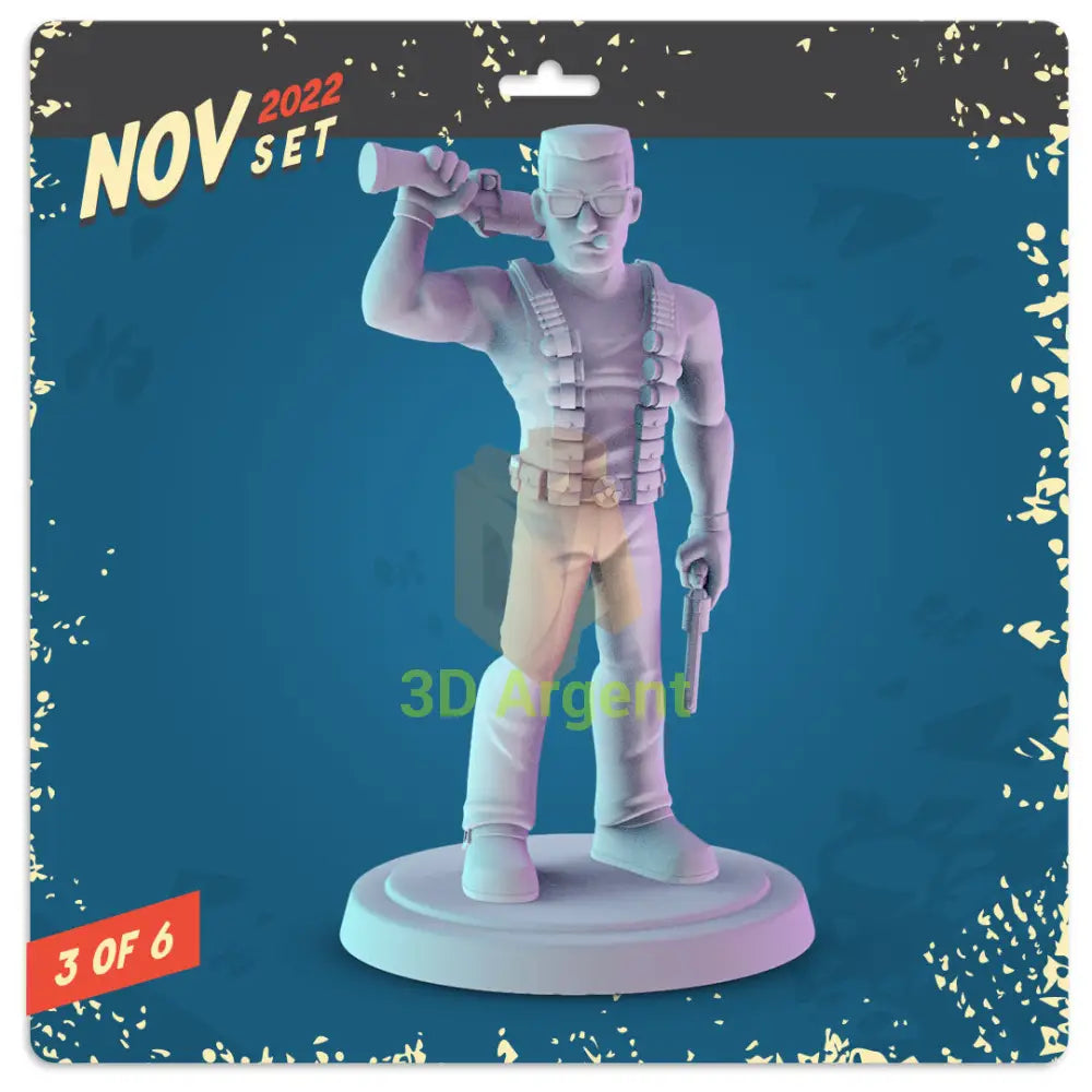 Video Game Icons Figures compatible D&D DragonLance Miniatures Pop Minis - 5 Duke Nukem - Toys & Games:Wargames &