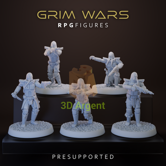 Vowed Sentinels 5x - Star Wars Legion Scale 3D Printed Resin Miniatures