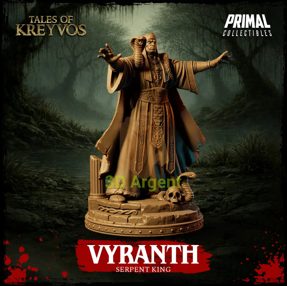 Vyranth the Serpent King - Tales of Kreyvos - D&D Miniature - Toys & Games:Wargames &